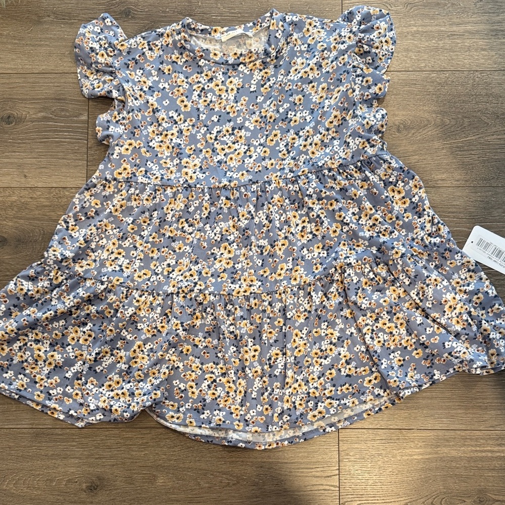 Floral Blue Women's Top